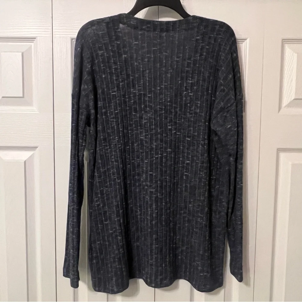 Free People Beach Textured V Neck Long Sleeved Tunic Top Slub Size Small